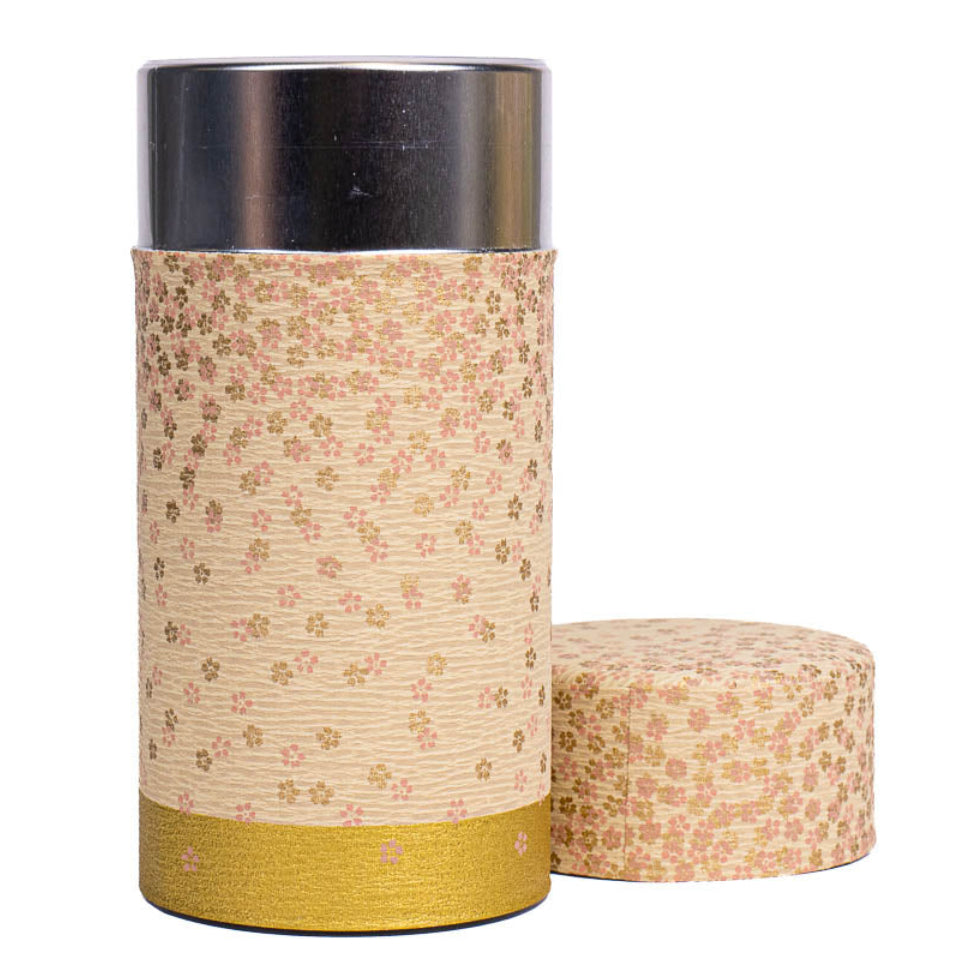 Lata de Té Japonesa de Washi - Hanazono Rosa