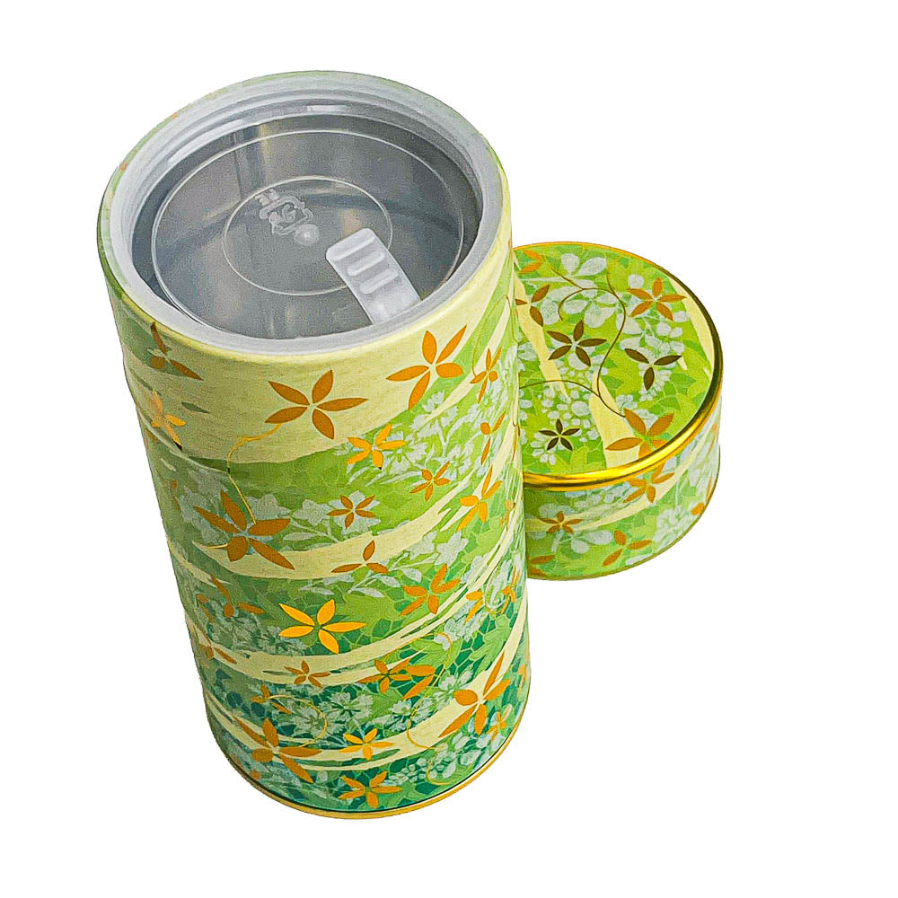 Lata de Té de Metal - Floral Verde
