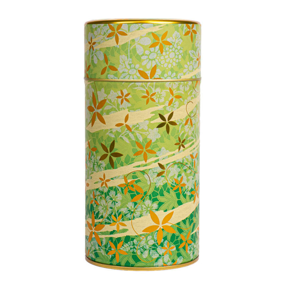 Lata de Té de Metal - Floral Verde