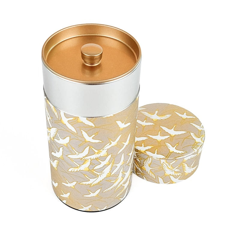 Lata de Té Washi Grulla Gold