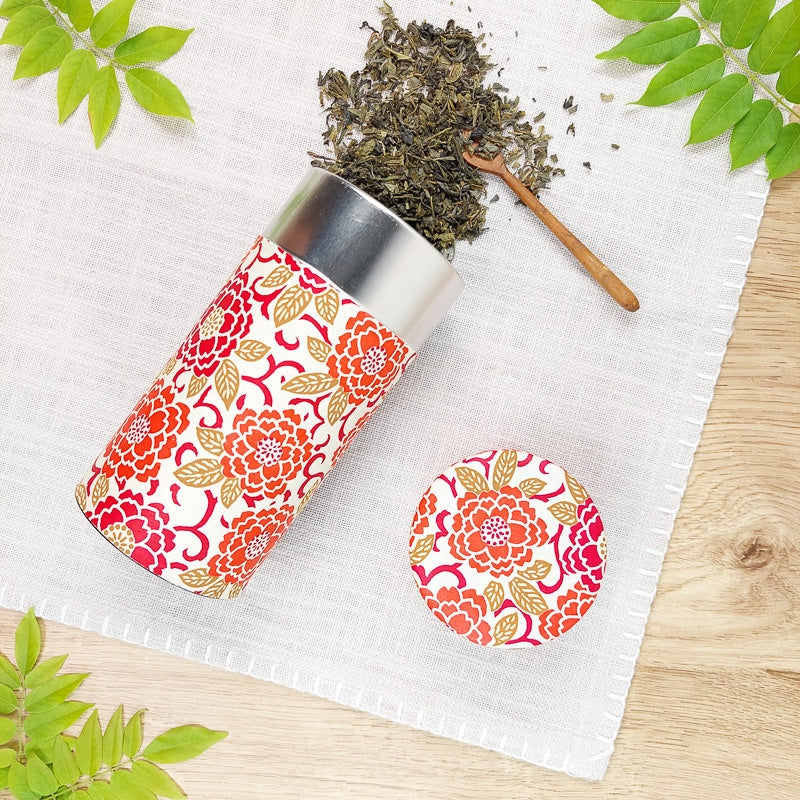 Lata de Té Washi Naranja