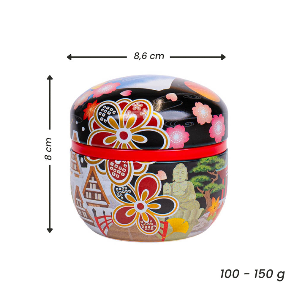 Lata para Té Japonesa Redonda - Meisho-e