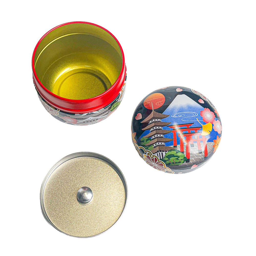 Lata para Té Japonesa Redonda - Meisho-e