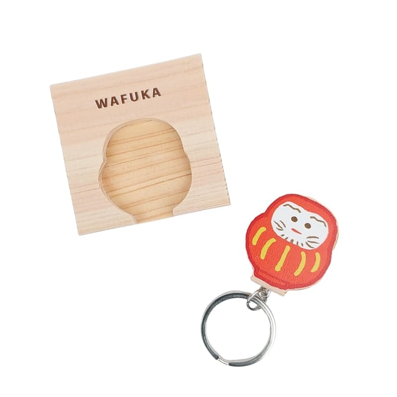 Llavero Daruma Japonés Ciprés