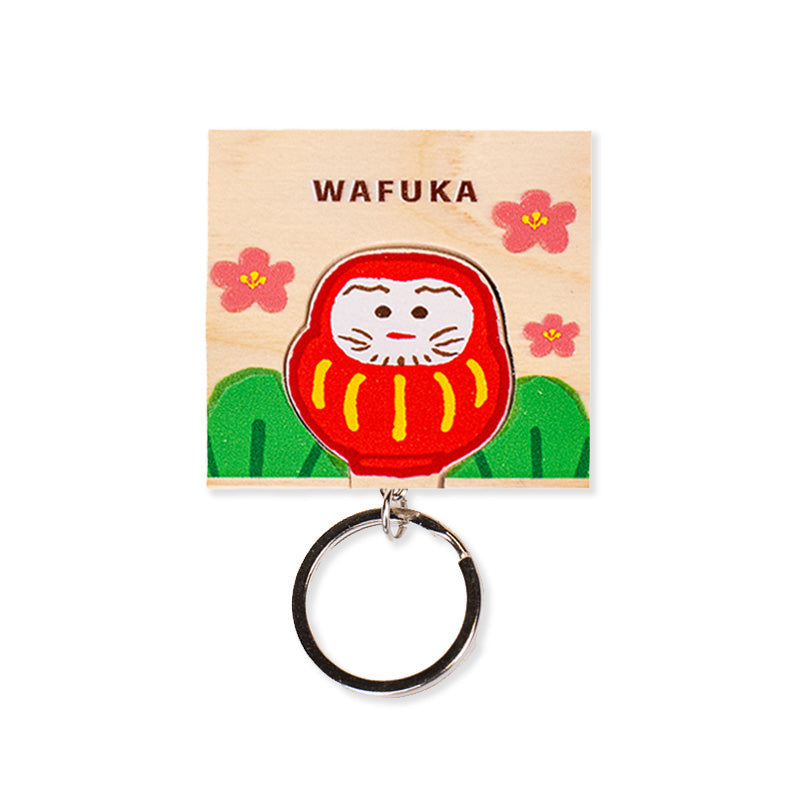 Llavero Daruma Japonés Ciprés