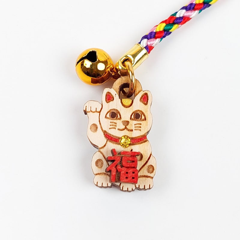 Llavero Maneki Neko Madera
