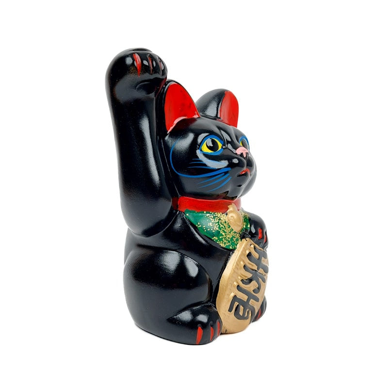 Maneki Neko Seto Negro - 13 cm