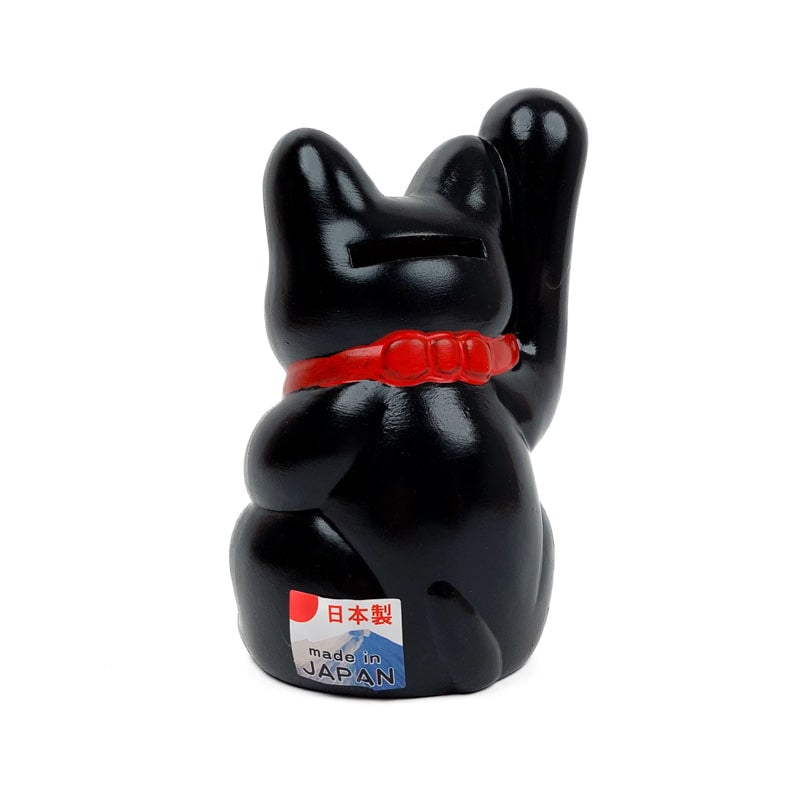 Maneki Neko Seto Negro - 13 cm