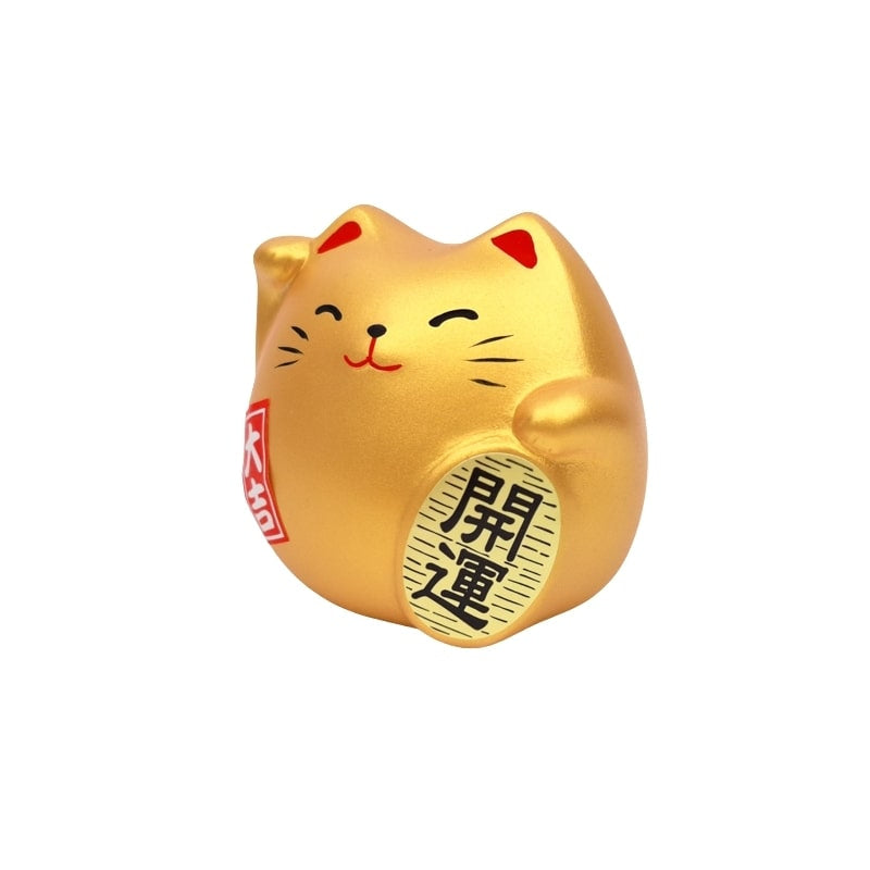 Maneki Neko Rond Doré