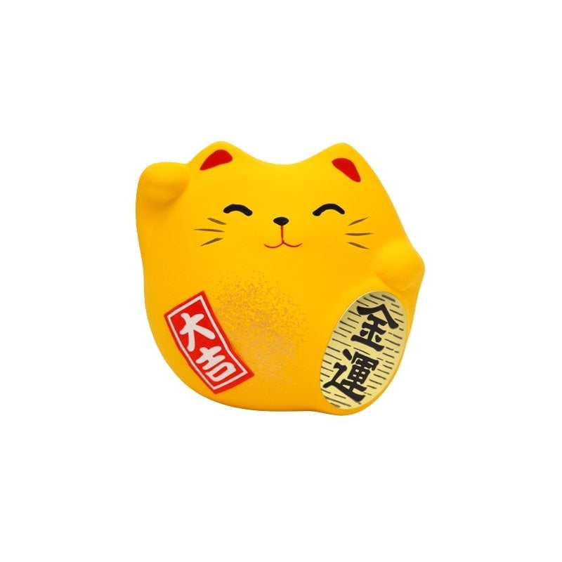 Maneki Neko Rond Jaune
