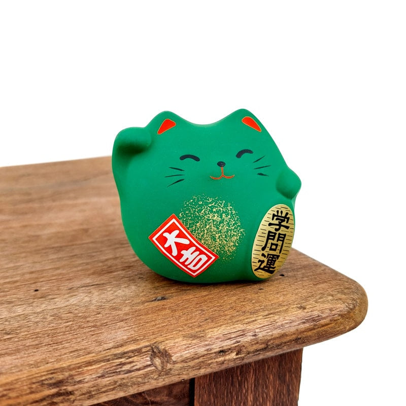 Maneki Neko Redondo Verde