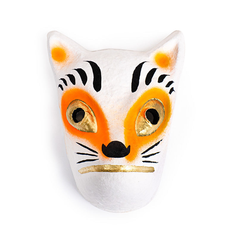 Máscara Japonesa de Papel Maché - Kitsune