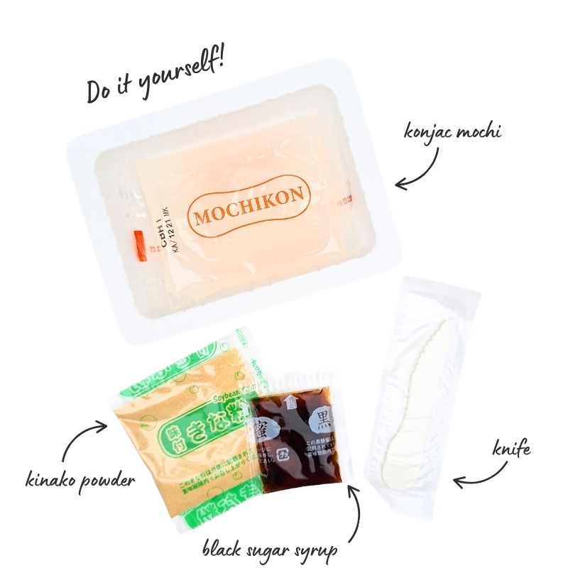 Mochikon - Mochi Konjac Azúcar Moreno y Kinako