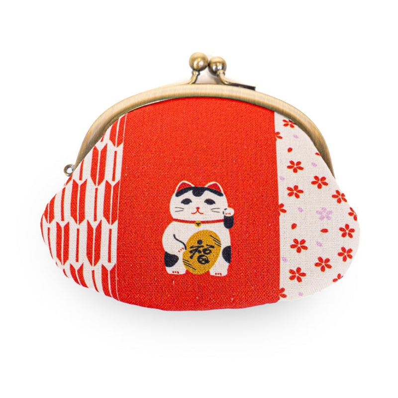 Monedero Japonés Gamaguchi - Maneki Neko