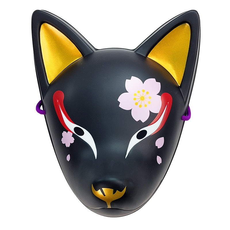 Máscara Tradicional Japonesa Zorro Negro