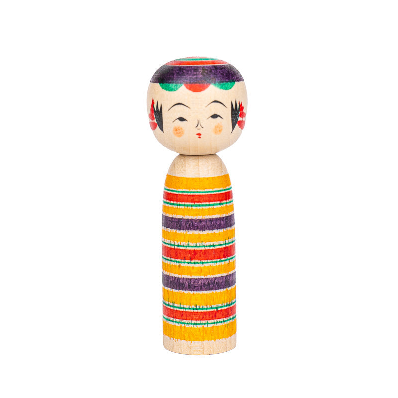 Muñeca Kokeshi Japonesa - Yajiro Rokuro - 8,5 cm