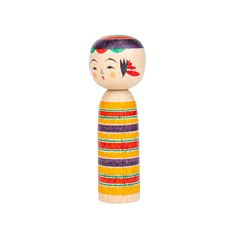 Muñeca Kokeshi Japonesa - Yajiro Rokuro - 8,5 cm