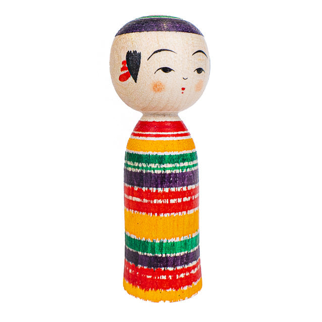 Muñeca Kokeshi Japonesa - Yajiro Tsukuritsuke - 6 cm