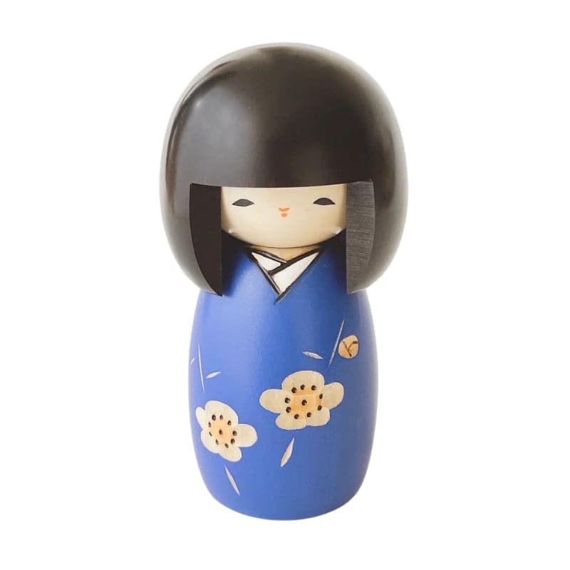Muñeca Kokeshi Kaika Azul