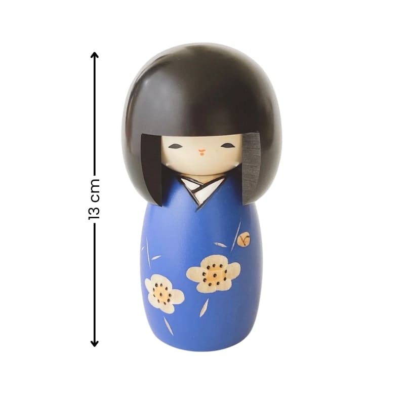 Muñeca Kokeshi Kaika Azul