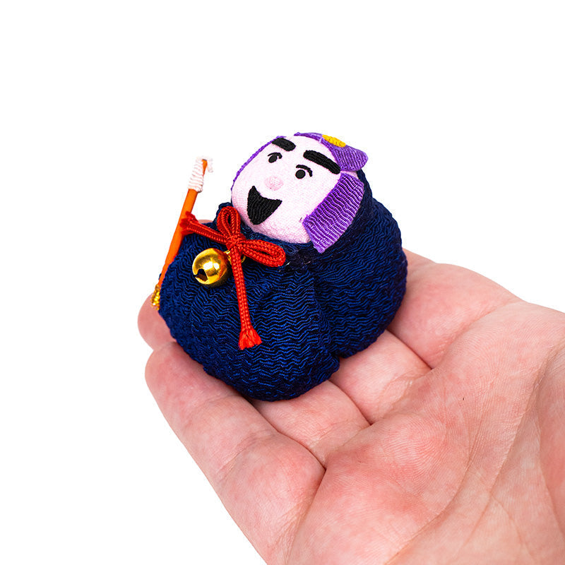 Muñeca Otedama Japonesa Chirimen Bishamonten