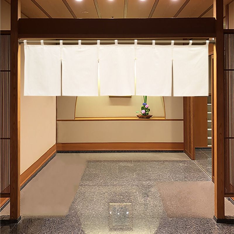 Noren Japonés Beige Corto 175 x 50 cm