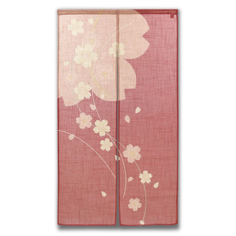 Noren Japonés Flor Sakura 85 x 150 cm