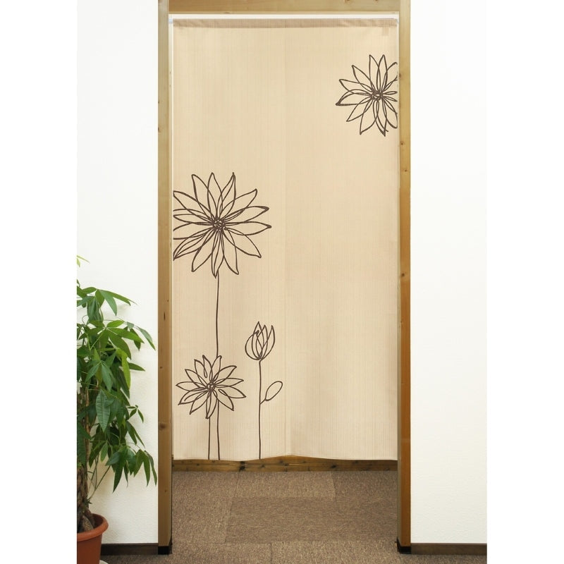 Noren Japonés Flores 85 x 170 cm