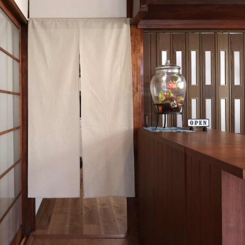 Noren Japonés Lino Natural 85 x 150 cm