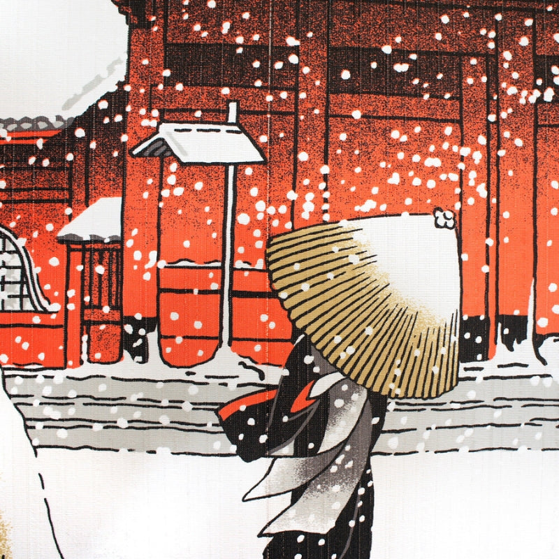 Noren Japonés Nieve 85 x 150 cm