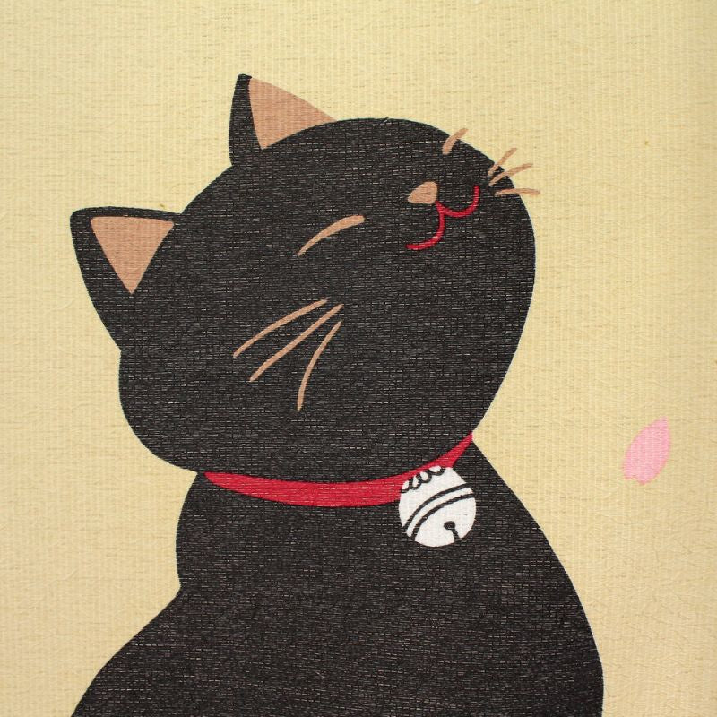 Noren Japonés Sakura Neko 85 x 150 cm