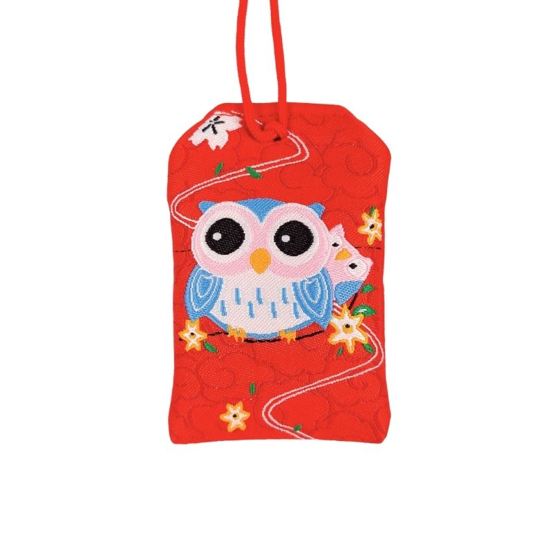 Omamori Kawaii Rojo - Búho