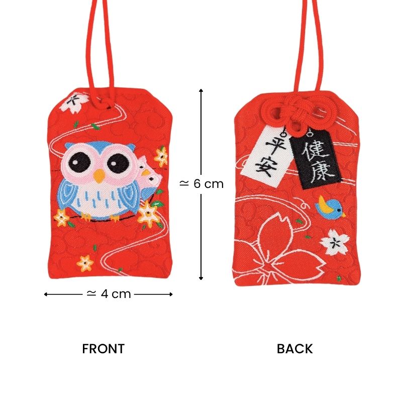 Omamori Kawaii Rojo - Búho