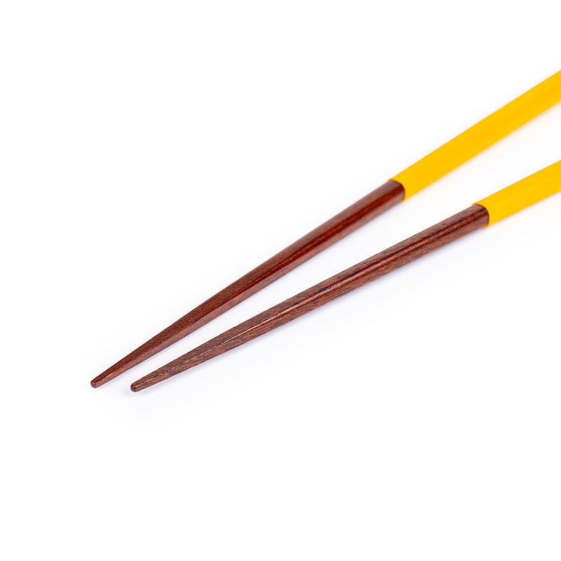 Palillos japoneses de silicona antideslizantes amarillos