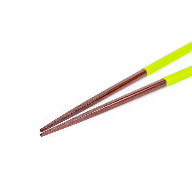 Palillos japoneses de silicona antideslizantes color verde