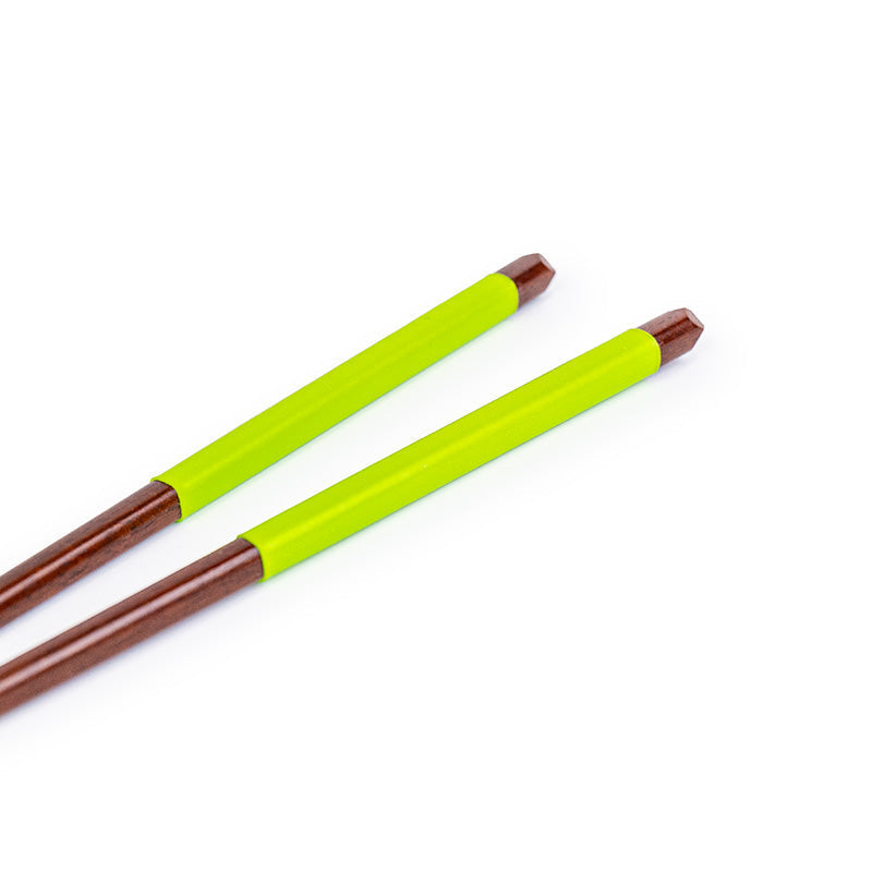 Palillos japoneses de silicona antideslizantes color verde