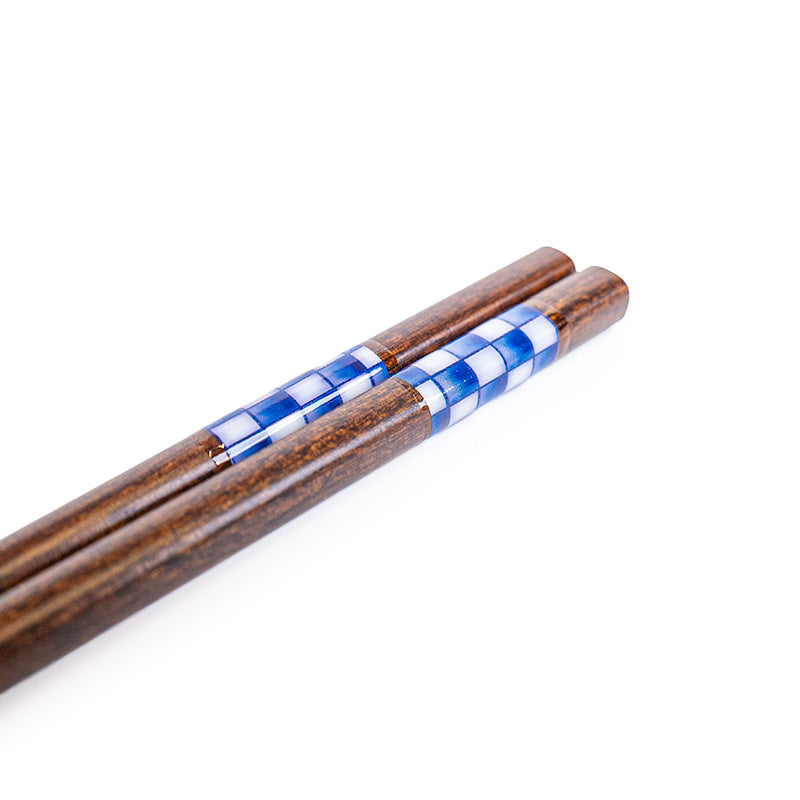 Palillos japoneses Ichimatsu Indigo