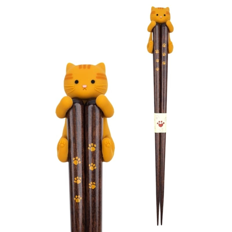 Palillos Japoneses Kawaii Gato Jengibre