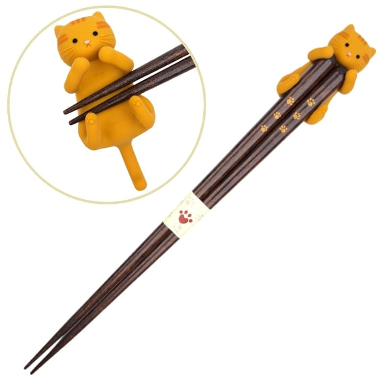 Palillos Japoneses Kawaii Gato Jengibre