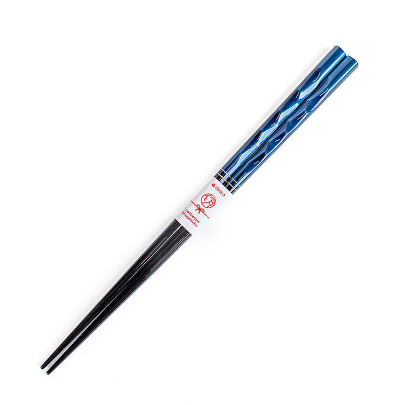 Palillos japoneses lacados en azul