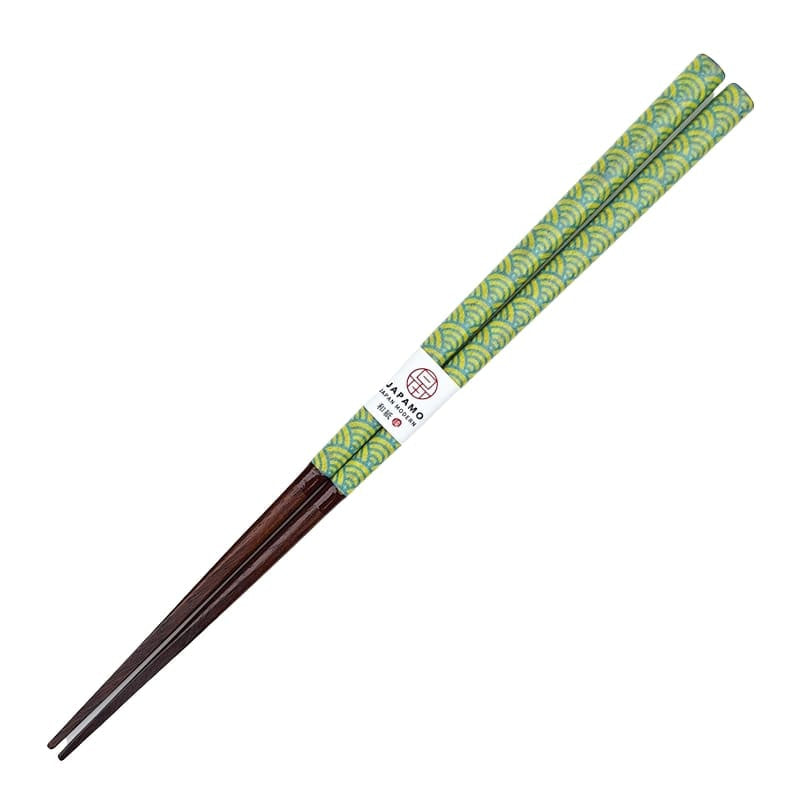 Palillos Japoneses Seigaiha Verdes