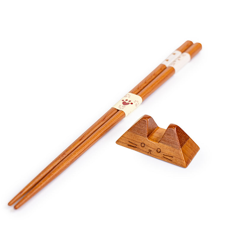 Palillos Japoneses y Reposapalillos Gato