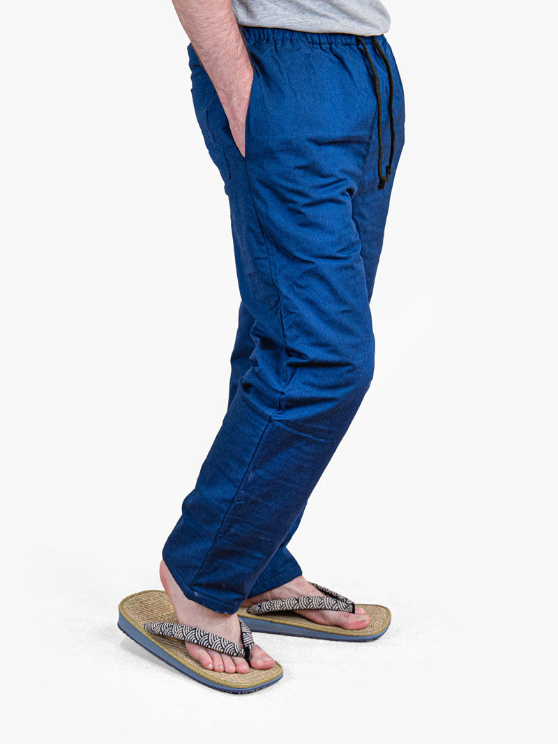 Pantalón Japonés Hombre – Acolchado Azul