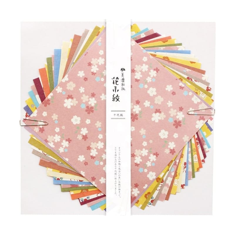 Papel Japonés Chiyogami Flores - 15x15 cm