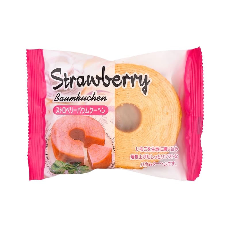 Pastel Japonés de Fresa Baumkuchen