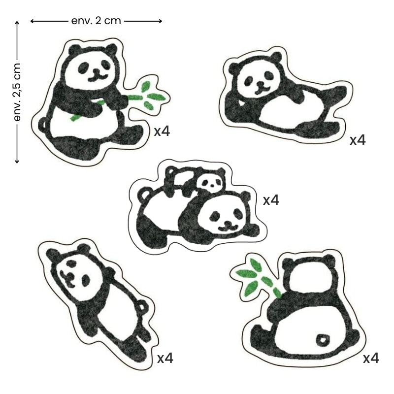 Pegatinas Japonesas Panda