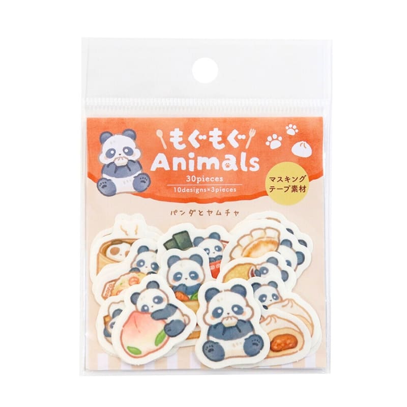 Pegatinas Kawaii Panda Comida Asiática