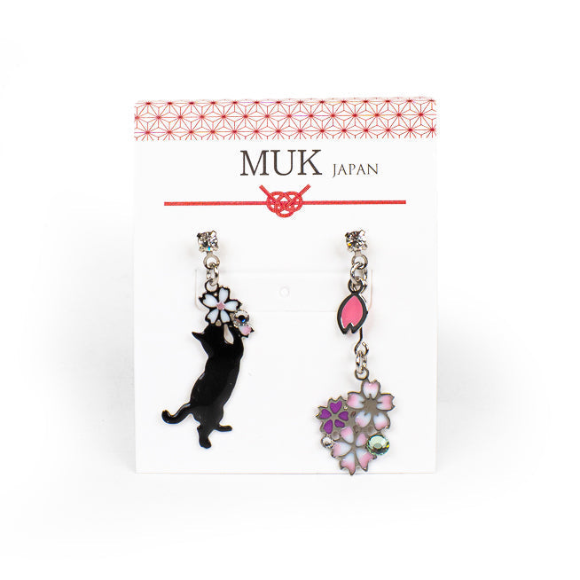 Pendientes Japoneses - Gato Negro