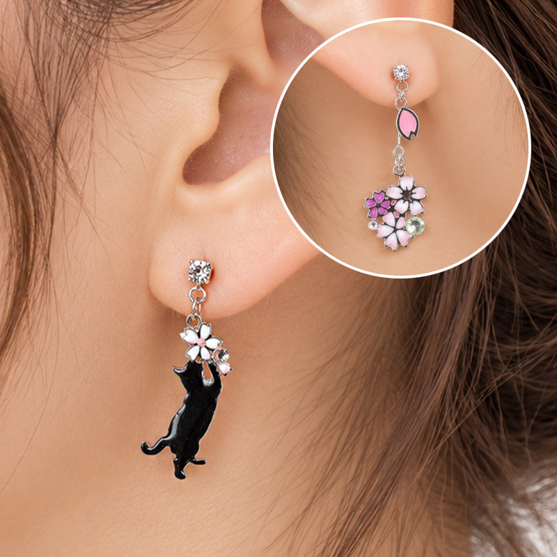 Pendientes Japoneses - Gato Negro