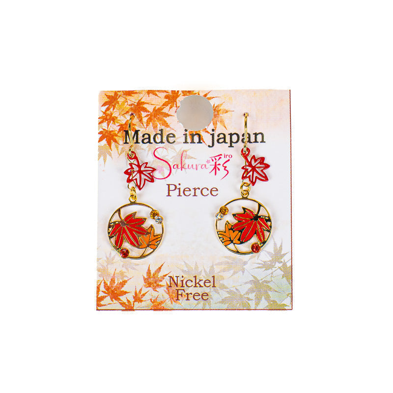 Pendientes Japoneses Hojas de Otoño